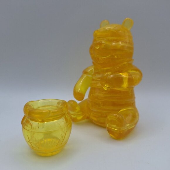 Disney Winnie Pooh Crystal Puzzle 3D Yellow Hunny Stacking 4 Inch No Box Honey - Picture 10 of 11